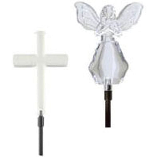 MOONRAYS SOLAR GARDEN ANGEL/CROSS FLOOR DISPLAY