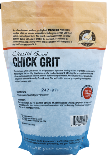 Scratch and Peck Feeds Cluckin’ Good Chick Grit