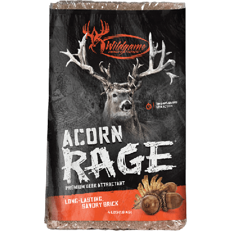 Wildgame Innovations Acorn Rage Lick-N-Brick Mineral Block Deer Attractant, 4lb Block