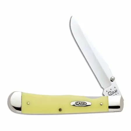 Case Cutlery 111 Case TrapperLock Pocket Knife with Chrome Vanadium Blade, Yellow
