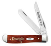 Case Religious Sayings Matthew 28: 19-20 Embellished Smooth Chestnut Bone Mini Trapper