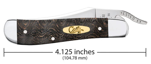 Case Smooth Black Curly Oak Wood RussLock