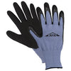 Work Gloves, Latex Coated Palm, Blue, Large