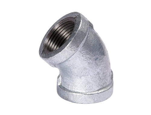 Worldwide Sourcing Galvanized Malleable Iron 45º Elbow