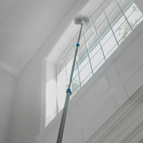 Unger Aluminum Telescopic Pole w/ Connect & Clean Locking Cone and Quick-Flip Clamps