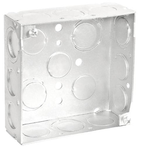 Southwire 4 Square Box, 1-1/2 Deep - Welded, W/Conduit KO'S