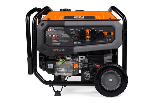 Generac Portable Generator, GP8000E 50ST