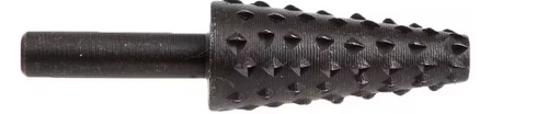 Forney Rotary Rasp, Conical Shaped, 1-3/8 in x 5/8 in x 1/4 in