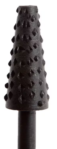 Forney Rotary Rasp, Conical Shaped, 1-3/8 in x 5/8 in x 1/4 in
