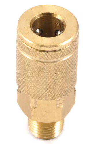 Forney Industries Tru-Flate Style Coupler, 1/4 in x 1/4 in MNPT