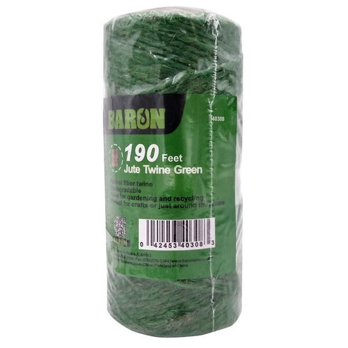Baron 40308 3 Ply x 190′ Jute Twine Green
