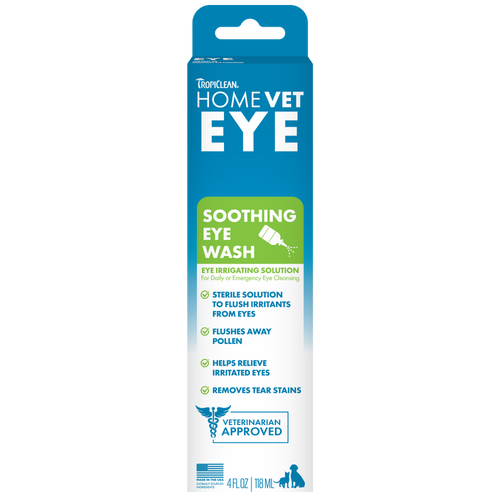 TropiClean HomeVet Soothing Eye Wash for Dogs & Cats