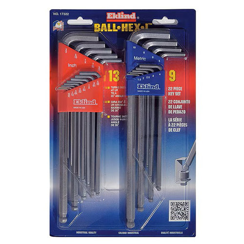 Eklind Bright Ball-Hex-L™ Key Combo Pack 22 Piece