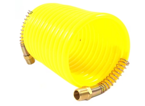 Forney Recoil Air Hose, Yellow, 1/4 in x 12ft