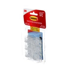 Command™ Mini Hooks 17006CLR-VP, Clear, Small, 18 Hooks/24 Strips/Pack