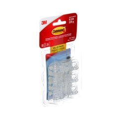 Command™ Mini Hooks 17006CLR-VP, Clear, Small, 18 Hooks/24 Strips/Pack