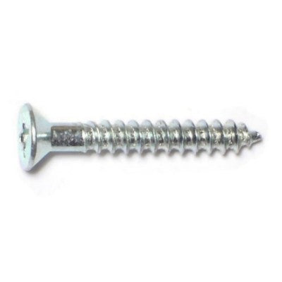 Monster Fastener Zinc Plated Steel Phillips Flat Head Wood Screws