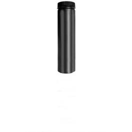 DSP Stove Pipe, Matte Black Double-Wall Stainless Steel, 8 x 36-In.